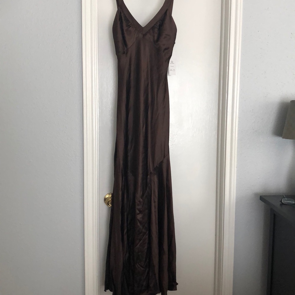 ADRIANNA PAPELL chocolate brown formal dress
